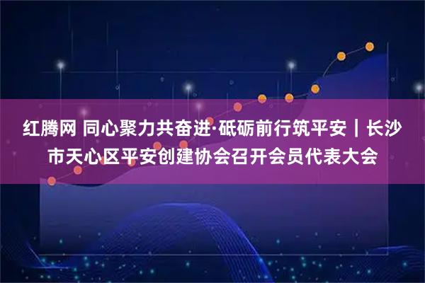红腾网 同心聚力共奋进·砥砺前行筑平安｜长沙市天心区平安创建协会召开会员代表大会