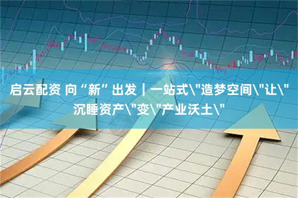 启云配资 向“新”出发｜一站式＂造梦空间＂让＂沉睡资产＂变＂产业沃土＂